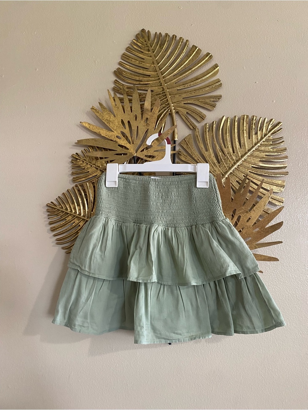 Girls Sage Tiered Smocked-Waist Skirt